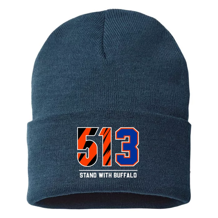 513 Stand With Buffalo Love For 3 Pray For Damar Sustainable Knit Beanie