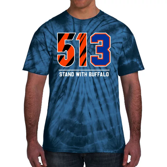 513 Stand With Buffalo Love For 3 Pray For Damar Tie-Dye T-Shirt