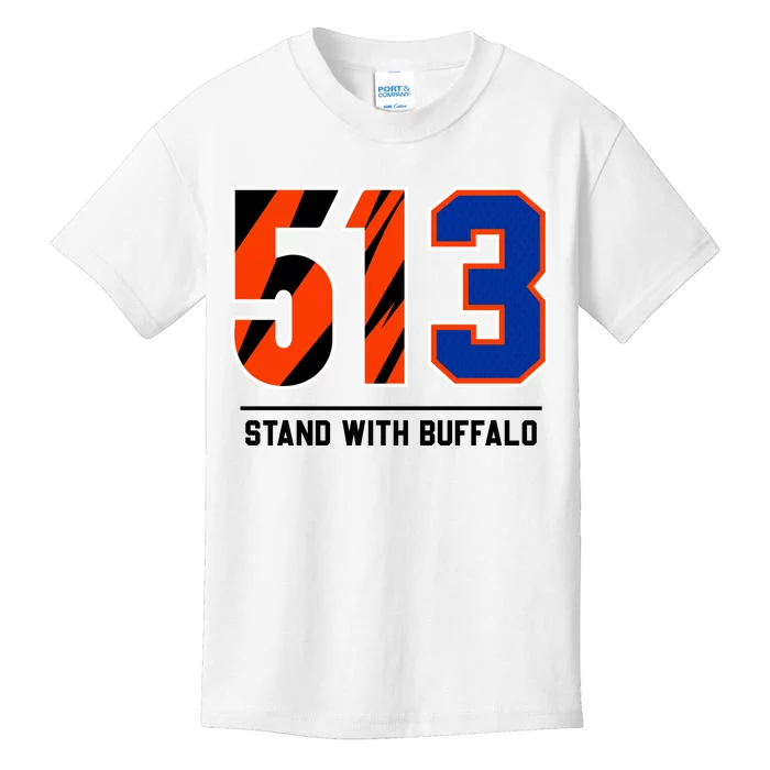 513 Stand With Buffalo Love For 3 Pray For Damar Kids T-Shirt