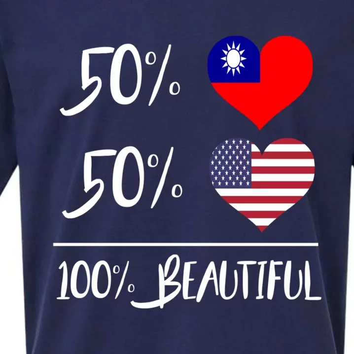 50% Taiwanese 50% American 100% Beautiful Gift Sueded Cloud Jersey T-Shirt