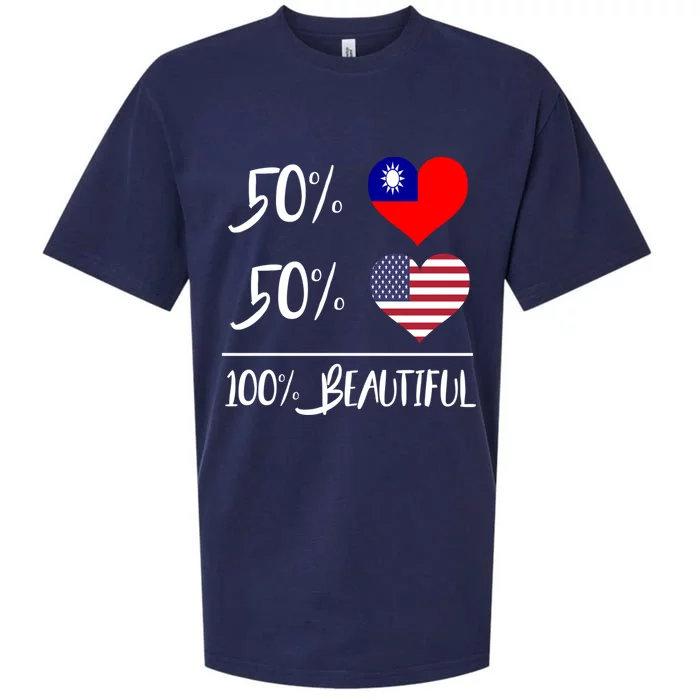 50% Taiwanese 50% American 100% Beautiful Gift Sueded Cloud Jersey T-Shirt