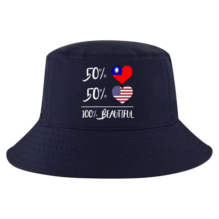 50% Taiwanese 50% American 100% Beautiful Gift Cool Comfort Performance Bucket Hat