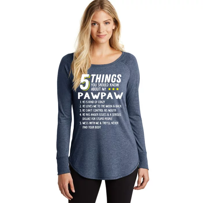 5 Things Grandpa Pawpaw Women's Perfect Tri Tunic Long Sleeve Shirt