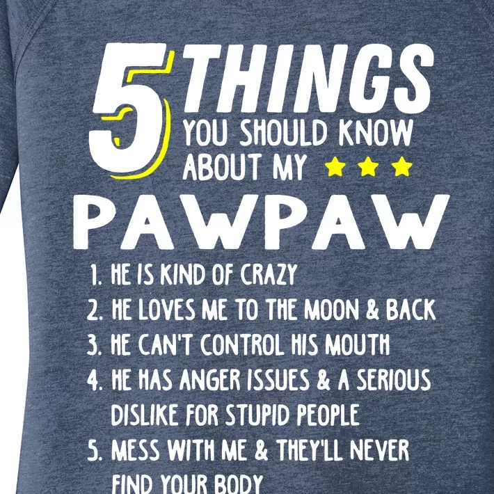 5 Things Grandpa Pawpaw Women's Perfect Tri Tunic Long Sleeve Shirt