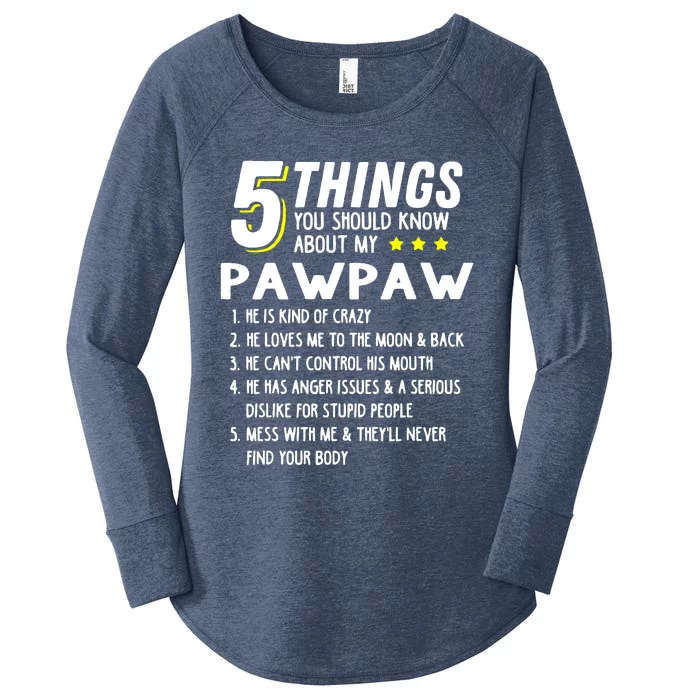 5 Things Grandpa Pawpaw Women's Perfect Tri Tunic Long Sleeve Shirt