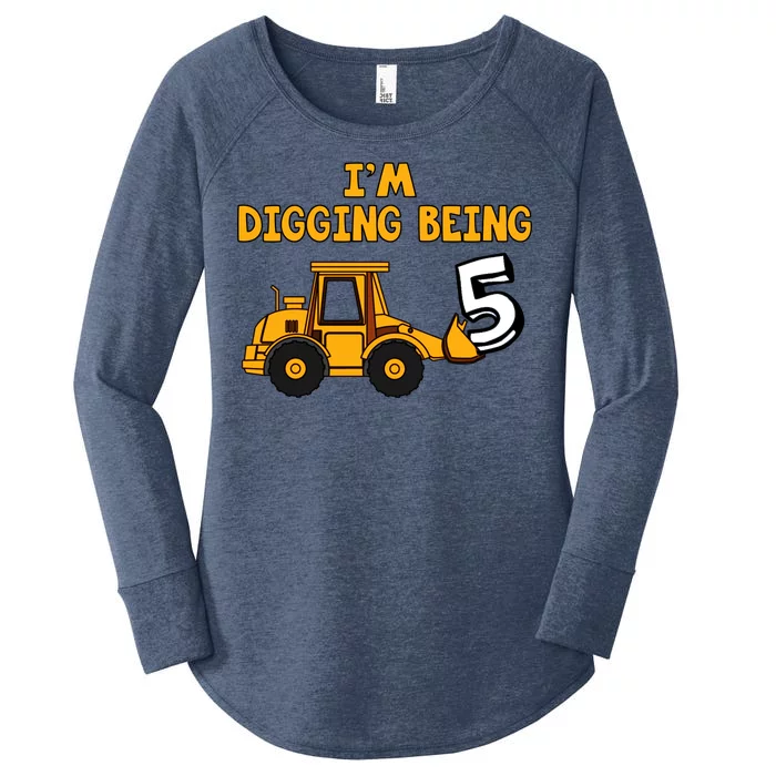 5th Birthday I'm Digging Being Five Women's Perfect Tri Tunic Long Sleeve Shirt