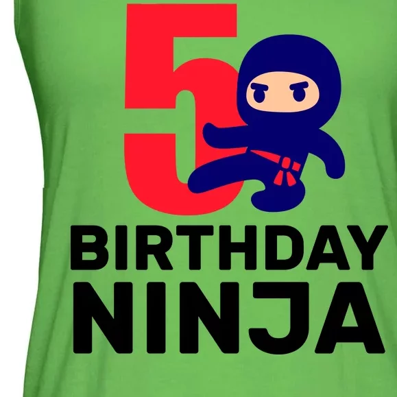 5th Birthday Ninja Ladies Essential Flowy Tank