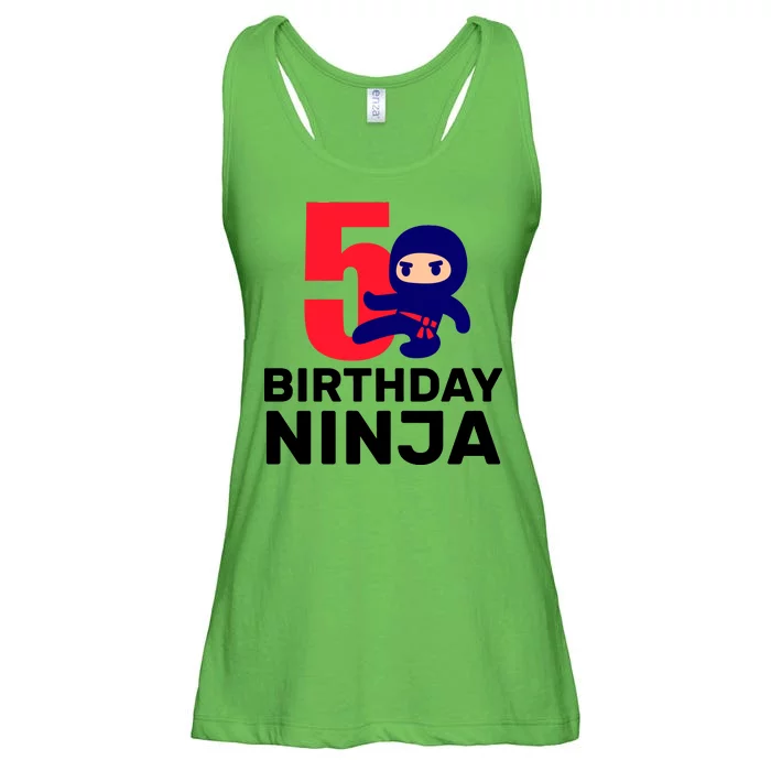 5th Birthday Ninja Ladies Essential Flowy Tank