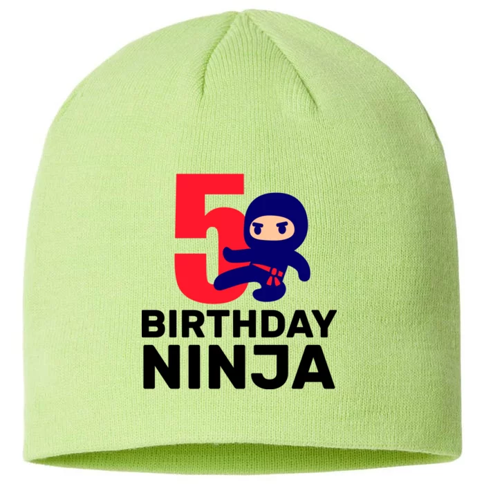 5th Birthday Ninja 8 1/2in Sustainable Knit Beanie