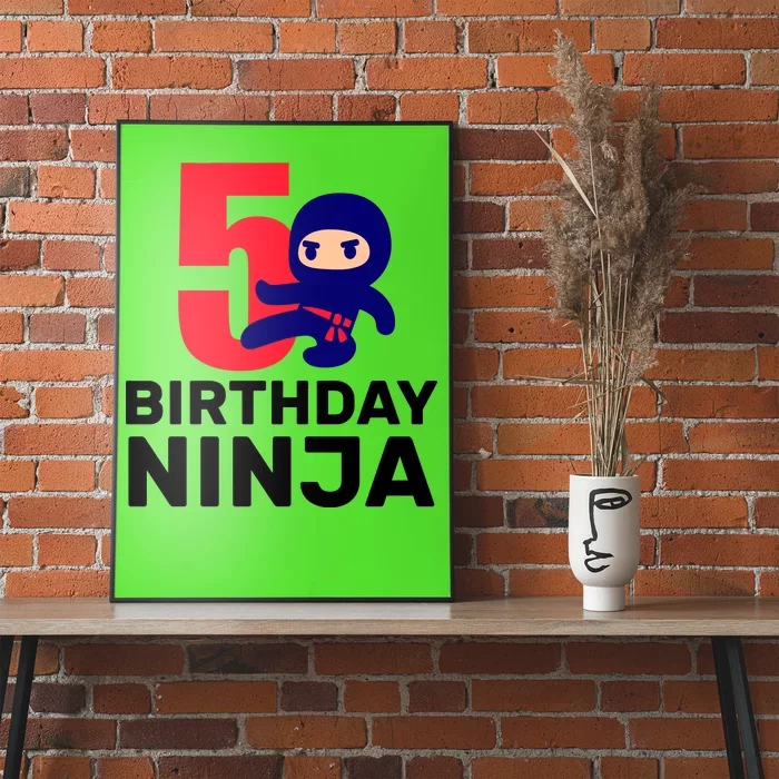 5th Birthday Ninja Poster