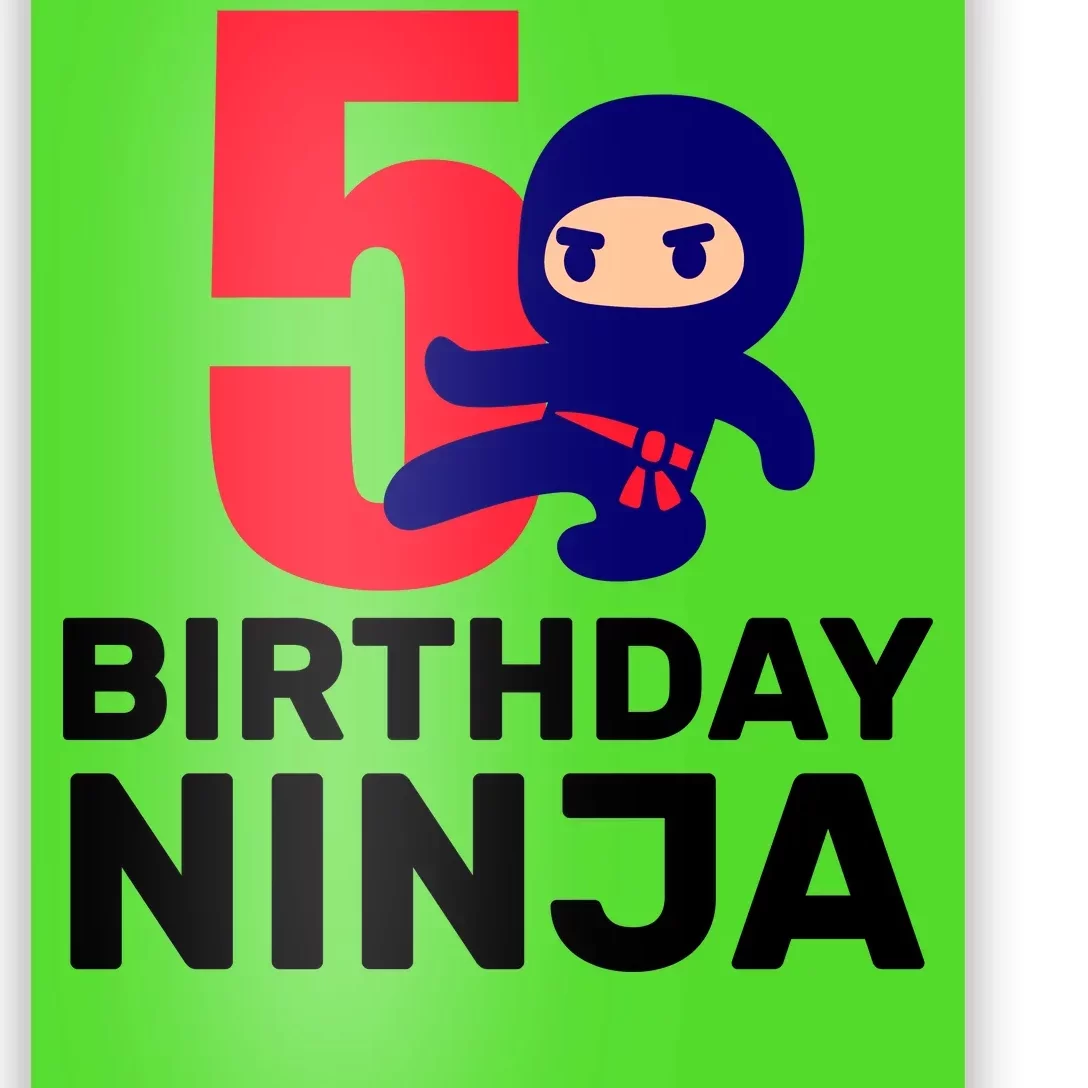 5th Birthday Ninja Poster