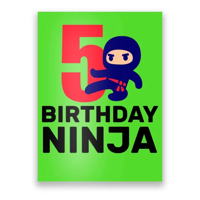 5th Birthday Ninja Poster