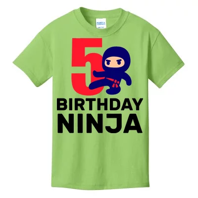 7th Birthday Ninja Kids T-Shirt