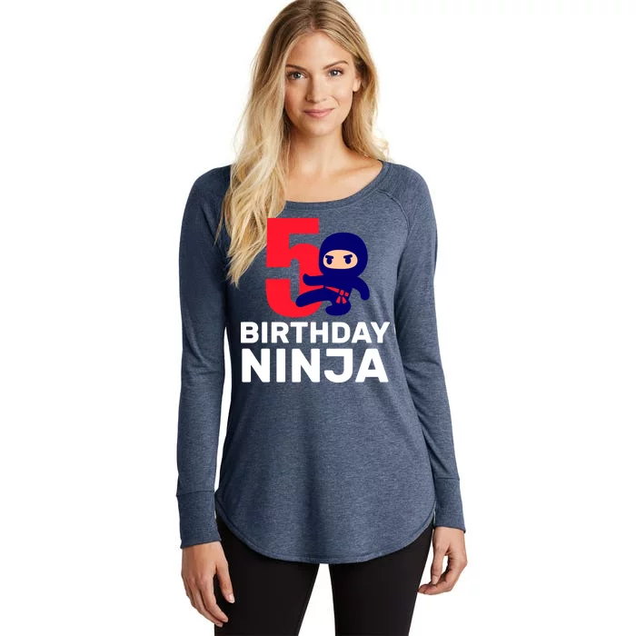 5th Birthday Ninja Women's Perfect Tri Tunic Long Sleeve Shirt