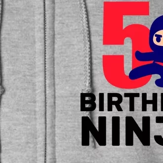 5th Birthday Ninja Full Zip Hoodie