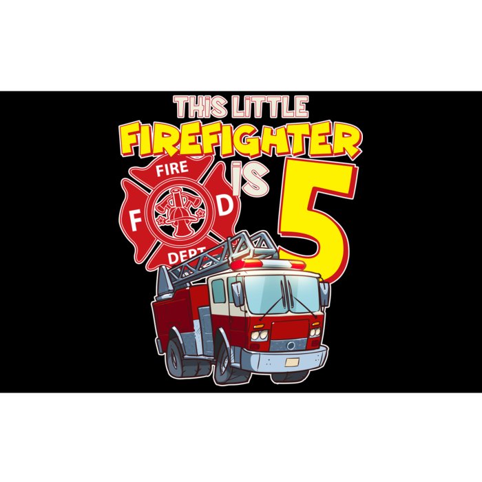 5th Birthday This Little Firefighter Is Five Bumper Sticker