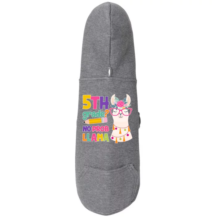 5th Grade? No Prob Llama Doggie 3-End Fleece Hoodie