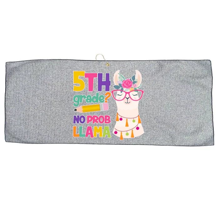 5th Grade? No Prob Llama Large Microfiber Waffle Golf Towel