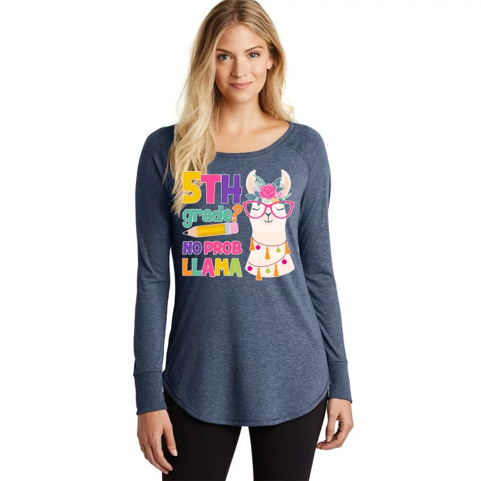 5th Grade? No Prob Llama Women's Perfect Tri Tunic Long Sleeve Shirt