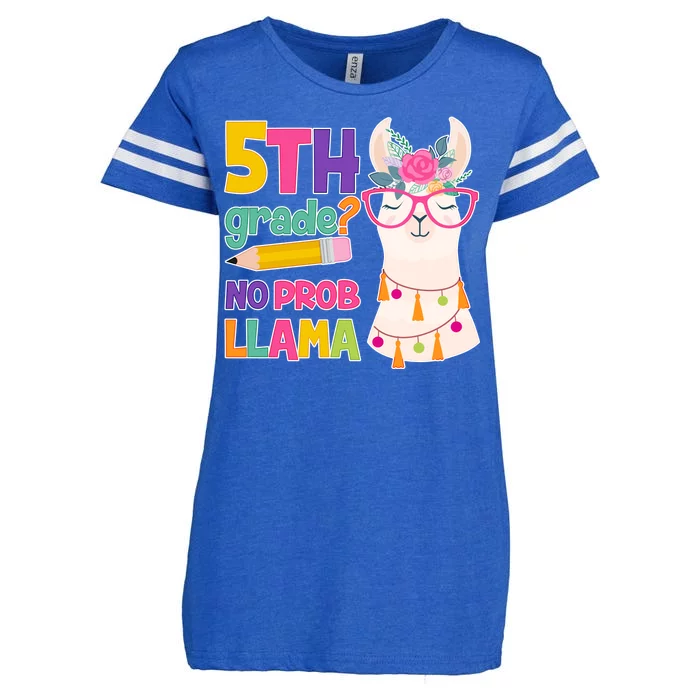 5th Grade? No Prob Llama Enza Ladies Jersey Football T-Shirt