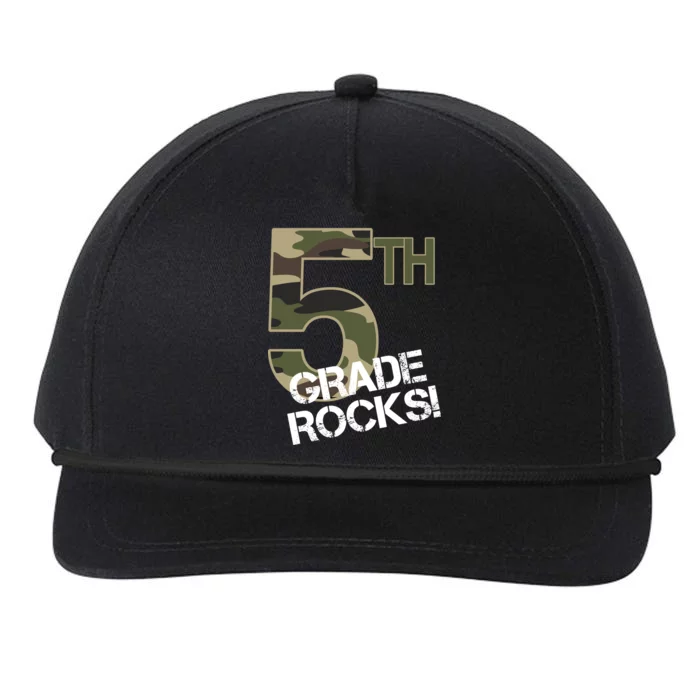 5th Grade Rocks Camo Snapback Five-Panel Rope Hat