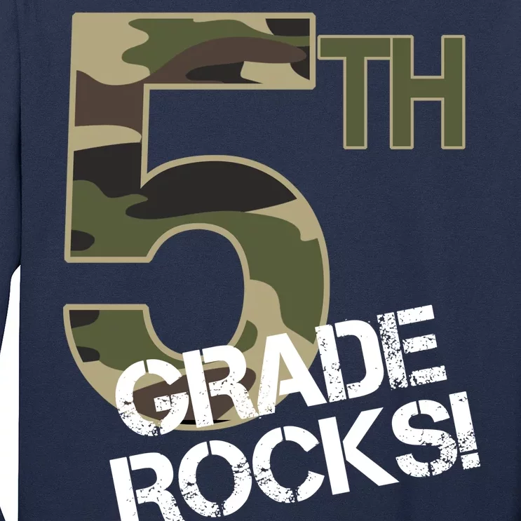 5th Grade Rocks Camo Long Sleeve Shirt