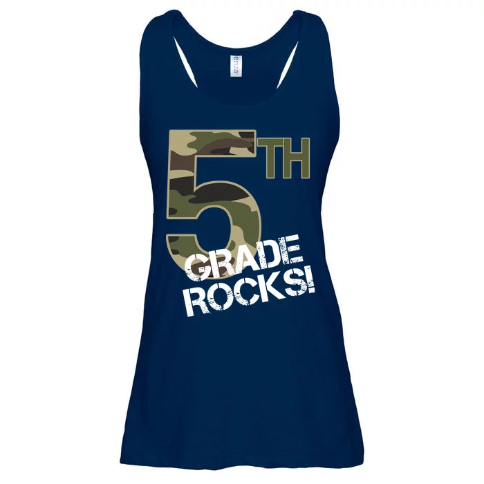 5th Grade Rocks Camo Ladies Essential Flowy Tank