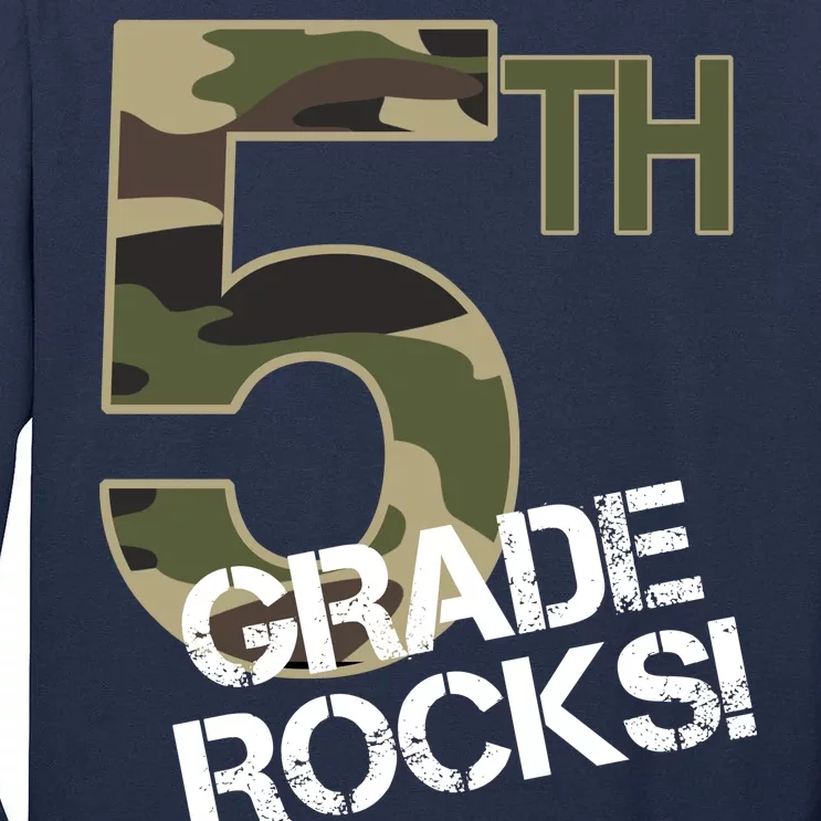 5th Grade Rocks Camo Tall Long Sleeve T-Shirt