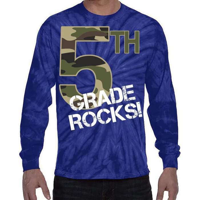 5th Grade Rocks Camo Tie-Dye Long Sleeve Shirt