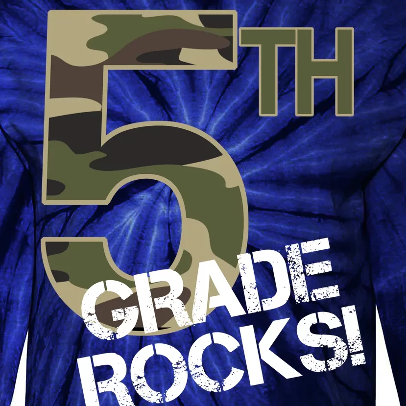 5th Grade Rocks Camo Tie-Dye Long Sleeve Shirt