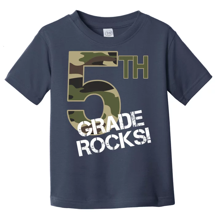 5th Grade Rocks Camo Toddler T-Shirt