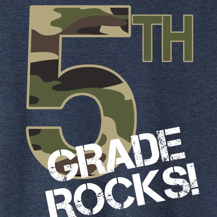 5th Grade Rocks Camo Women's Crop Top Tee