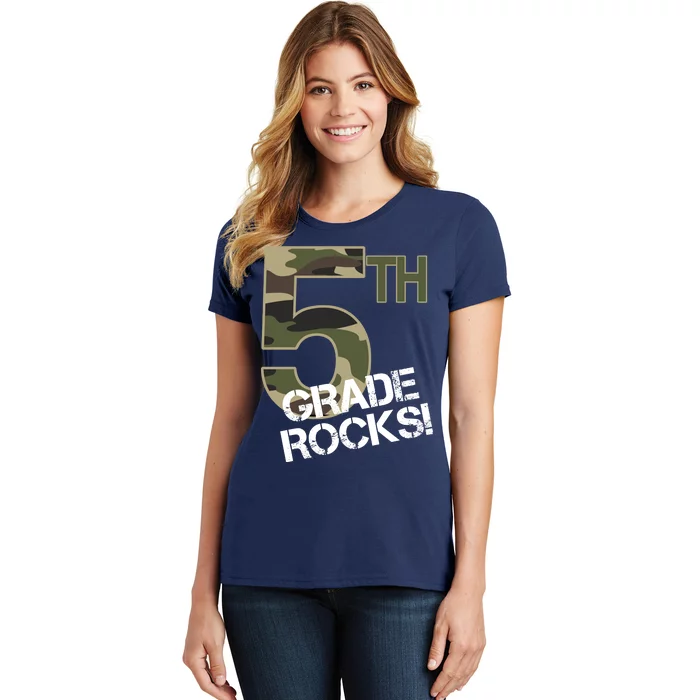 5th Grade Rocks Camo Women's T-Shirt