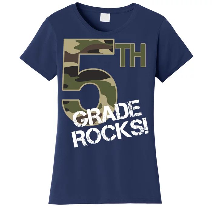 5th Grade Rocks Camo Women's T-Shirt