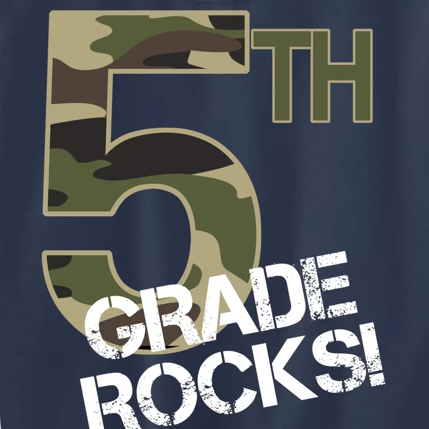 5th Grade Rocks Camo Kids Sweatshirt