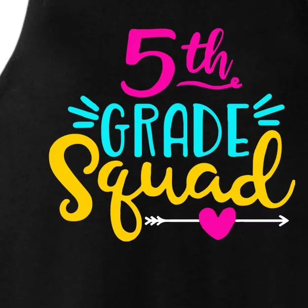 5th Grade Squad Team Arrow Heart Ladies Tri-Blend Wicking Tank