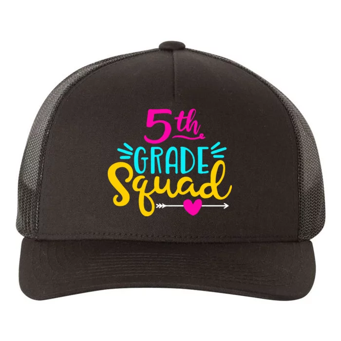 5th Grade Squad Team Arrow Heart Yupoong Adult 5-Panel Trucker Hat