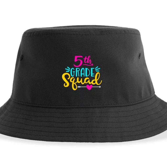 5th Grade Squad Team Arrow Heart Sustainable Bucket Hat