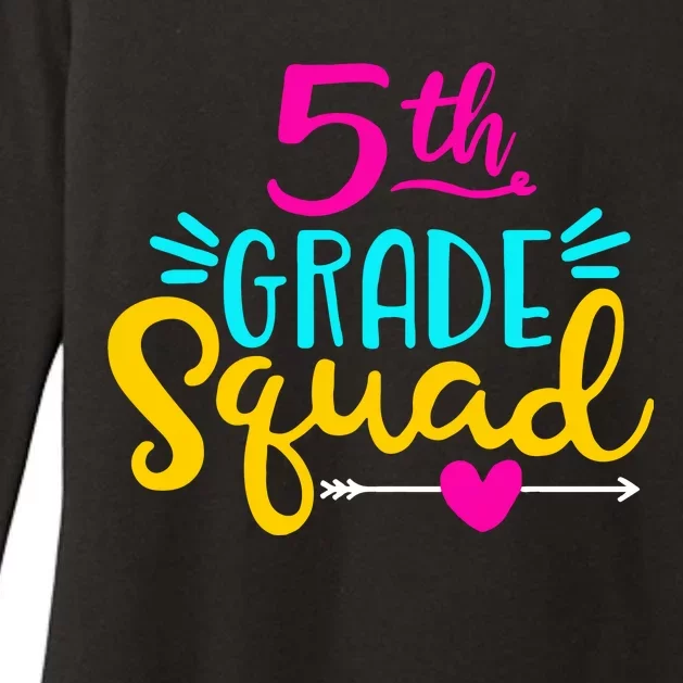 5th Grade Squad Team Arrow Heart Womens CVC Long Sleeve Shirt