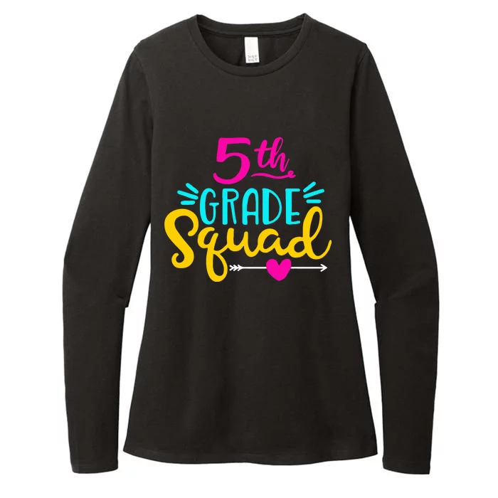 5th Grade Squad Team Arrow Heart Womens CVC Long Sleeve Shirt