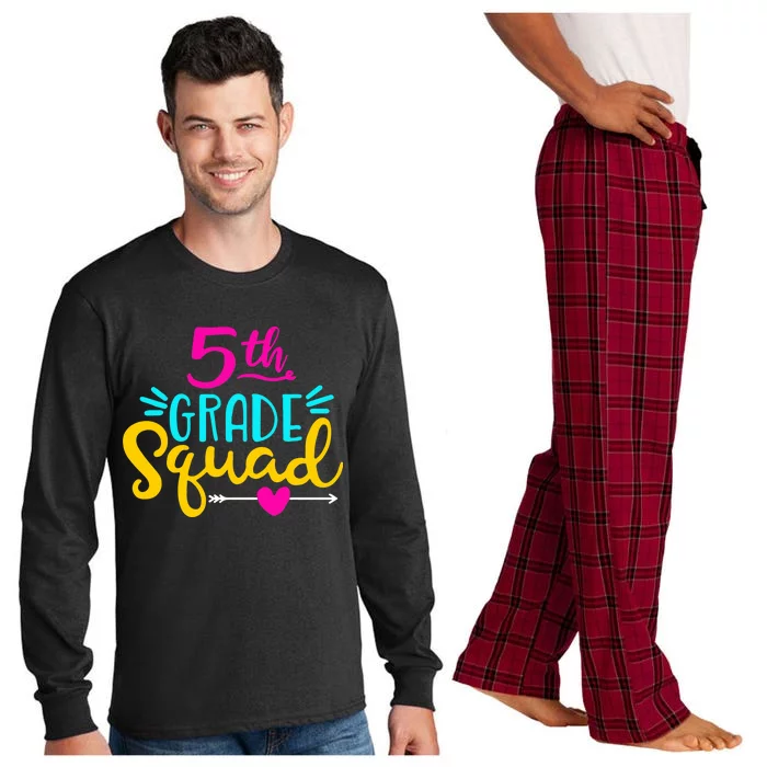 5th Grade Squad Team Arrow Heart Long Sleeve Pajama Set