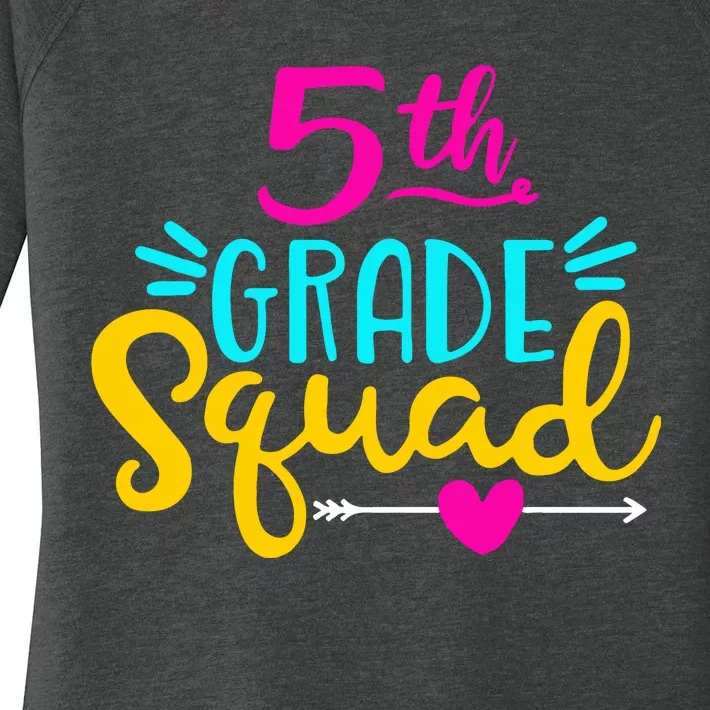 5th Grade Squad Team Arrow Heart Women's Perfect Tri Tunic Long Sleeve Shirt