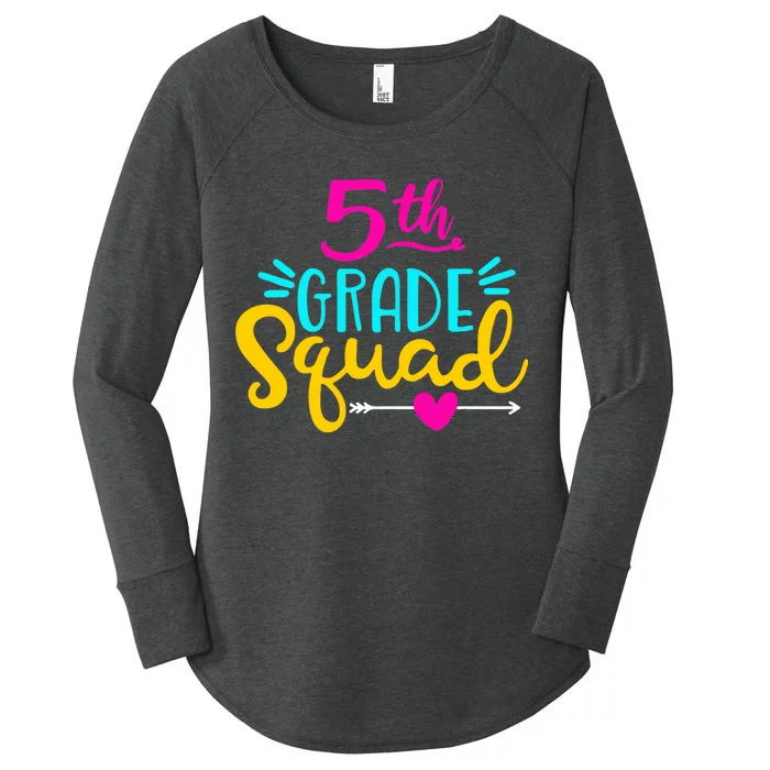 5th Grade Squad Team Arrow Heart Women's Perfect Tri Tunic Long Sleeve Shirt