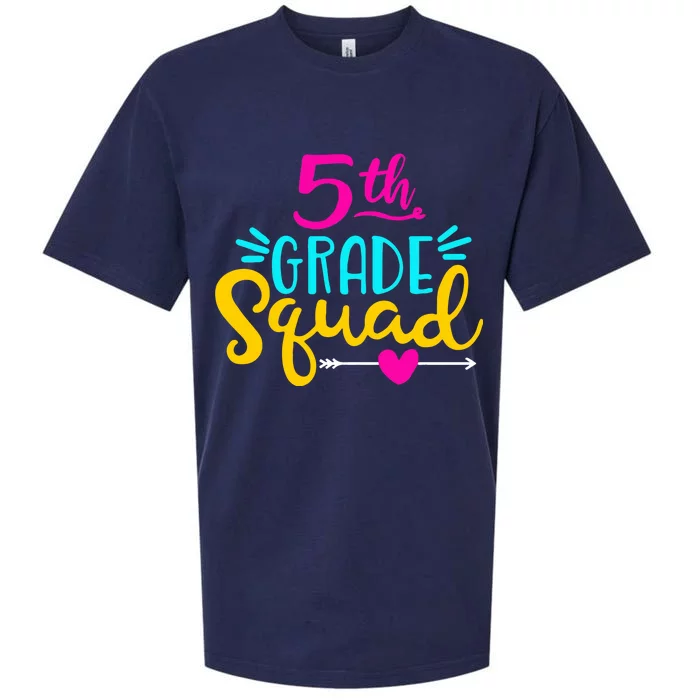 5th Grade Squad Team Arrow Heart Sueded Cloud Jersey T-Shirt