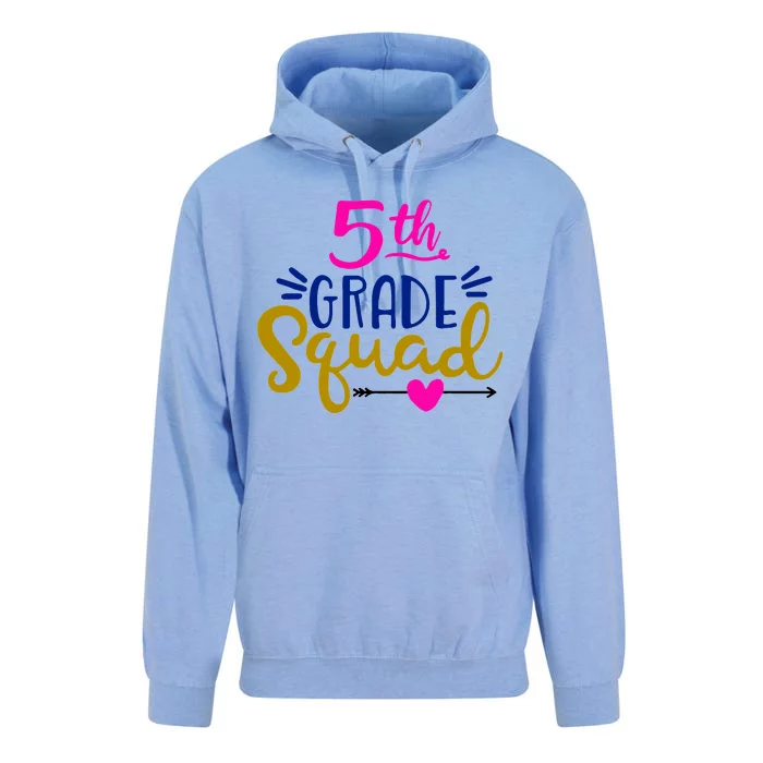 5th Grade Squad Team Arrow Heart Unisex Surf Hoodie