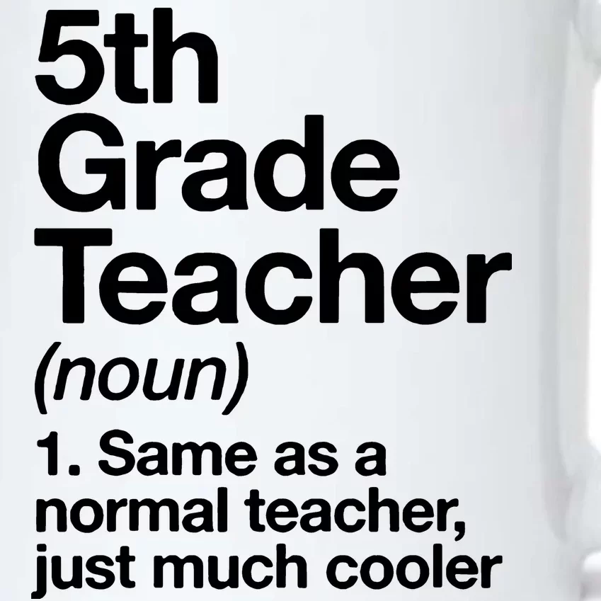 5th Grade Teacher Funny Definition Black Color Changing Mug