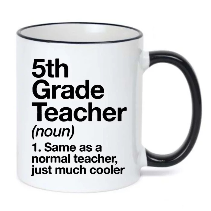 5th Grade Teacher Funny Definition Black Color Changing Mug