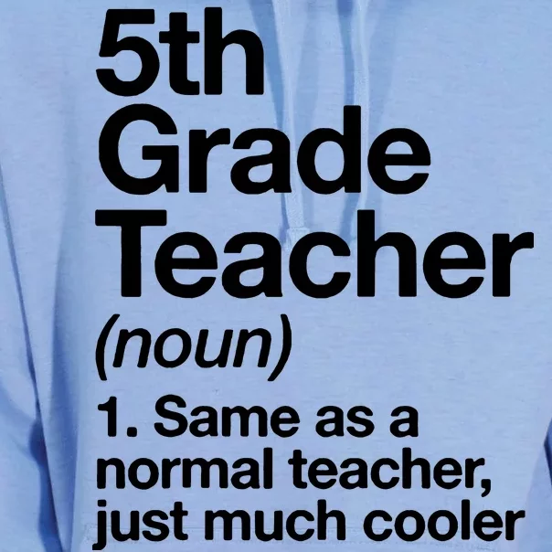 5th Grade Teacher Funny Definition Unisex Surf Hoodie