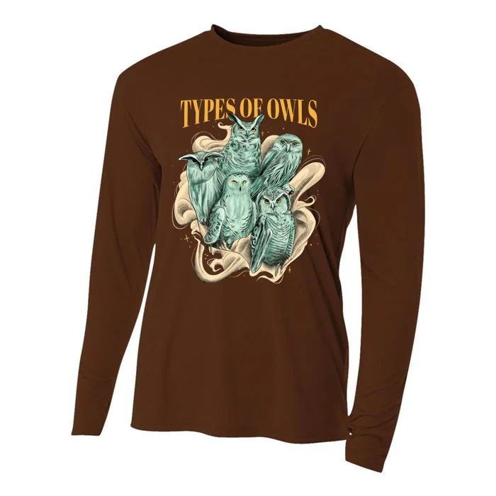 5 Types Of Owls Cooling Performance Long Sleeve Crew