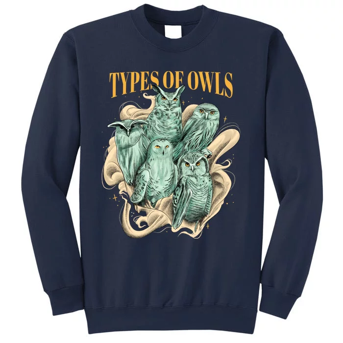 5 Types Of Owls Sweatshirt